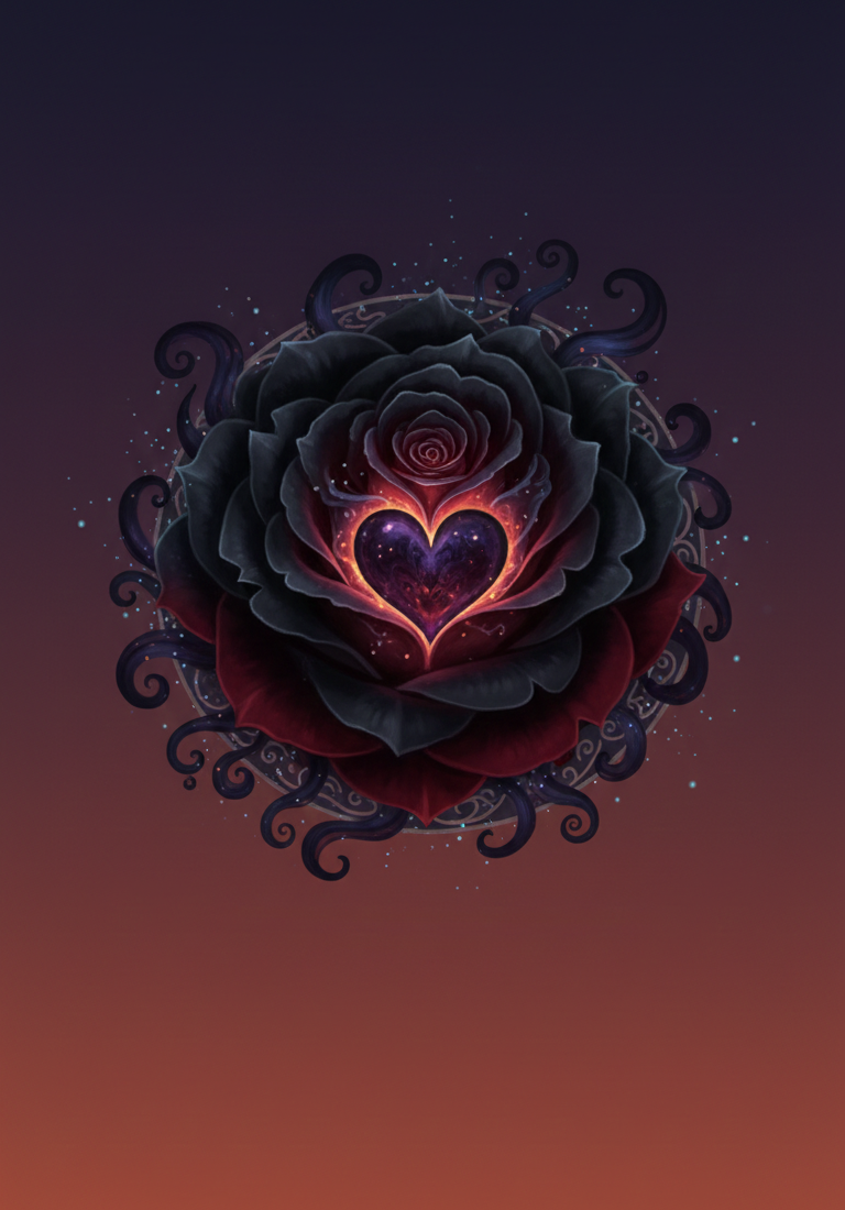 Rose de cœur obscure - Fondant parfumé 50g