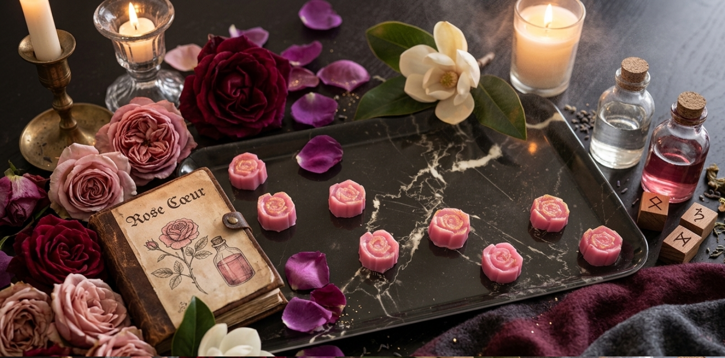 Rose de cœur obscure - Fondant parfumé 50g
