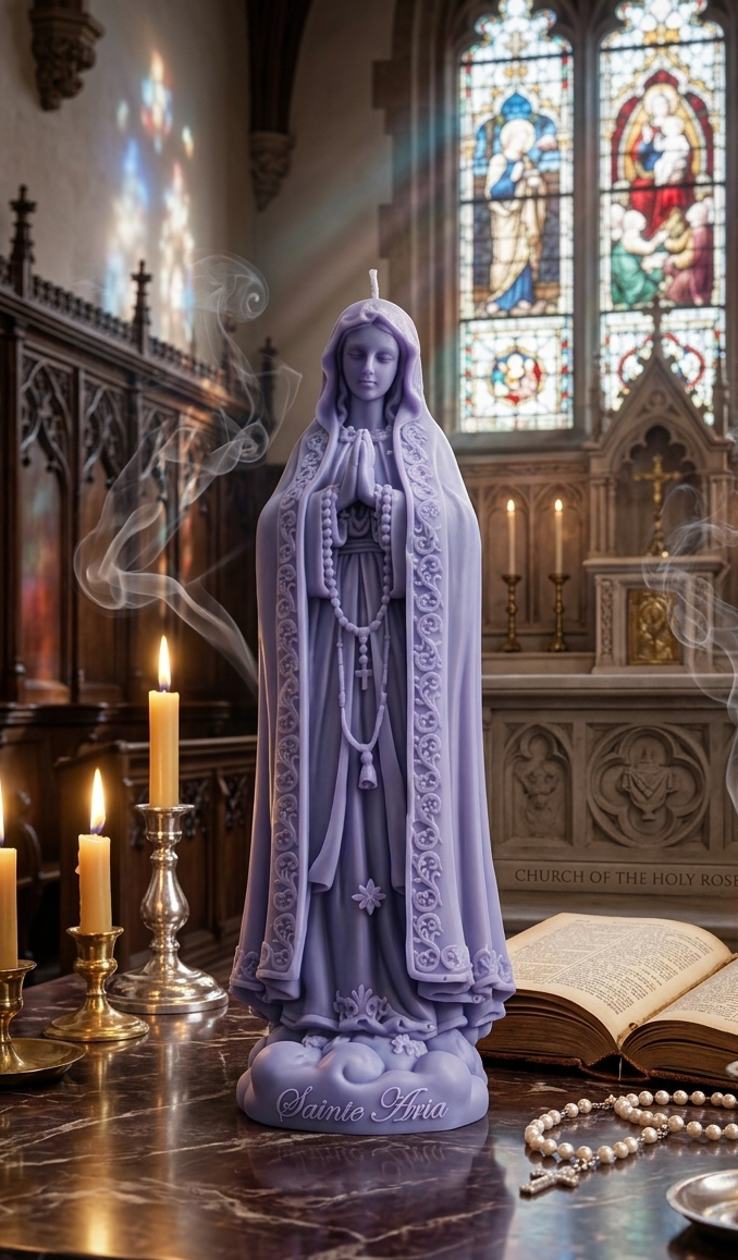 Sainte Aria — Bougie sculptée