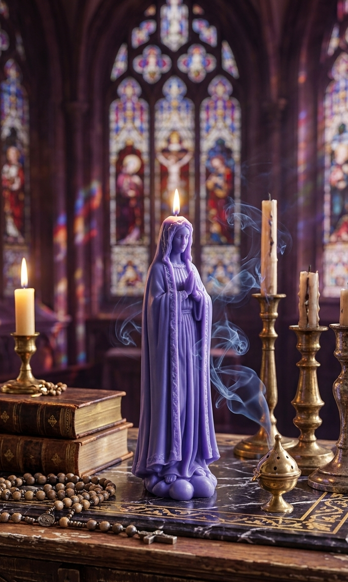 Sainte Aria — Bougie sculptée