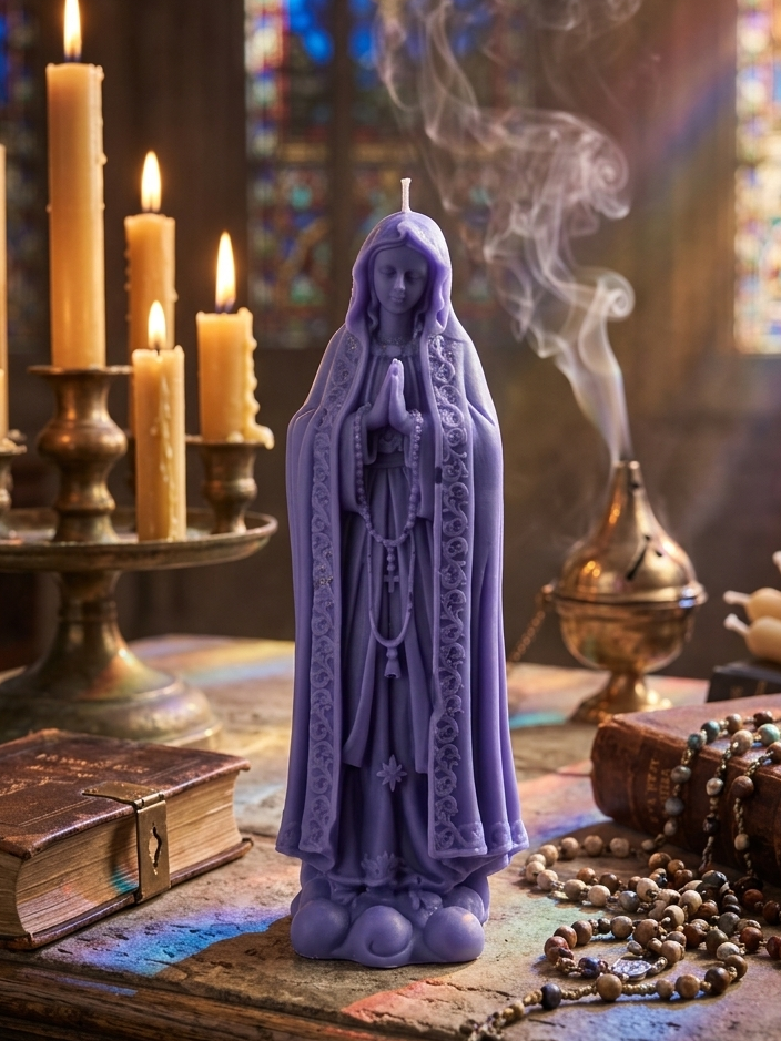 Sainte Aria — Bougie sculptée